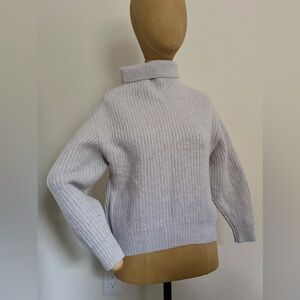 ARITZIA WILFRED Light Gray Cowl Neck Sweater (XXS)